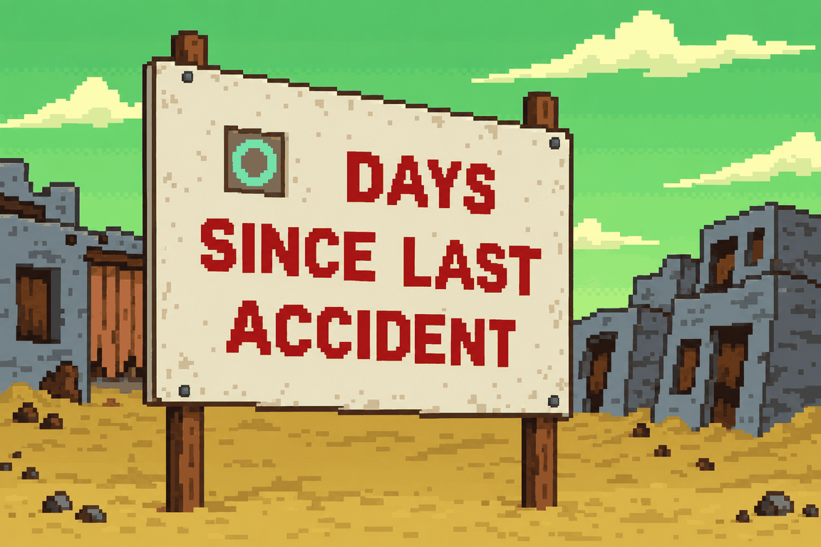 Days since last accident sign